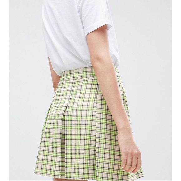 ASOS plaid skirt in yellow and green - Picture 5 of 6